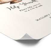 中性素朴ヴィンテージ結婚のケーキ ポスター (角)