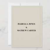 中性素朴自然金ゴールドグリッターバ結婚ウ 招待状 (裏面)