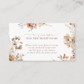 中性素朴Bohoフローラブライダルレシピ要求 エンクロージャーカード (正面)