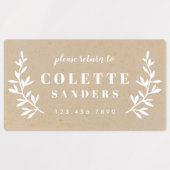 中性線素朴トリオ防水名ラベル ラベル (デザイン1)