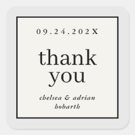 中性縁どシンプル結婚式の引き出物 スクエアシール