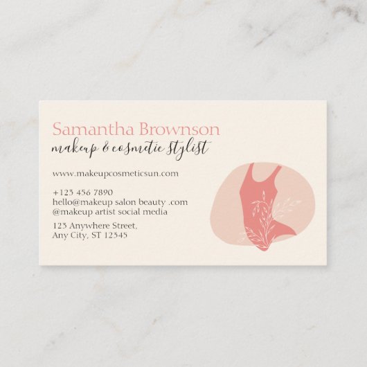 中性美的フェミニン水着 名刺 (裏面)