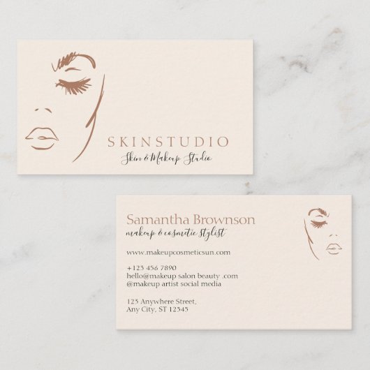 中性美的フェミニン顔肌 名刺 (正面/裏面)