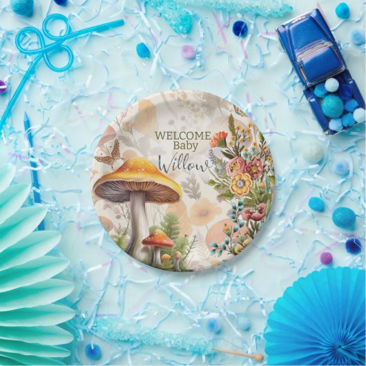 中性自然テーマシャワープレート ペーパープレート (パーティー)