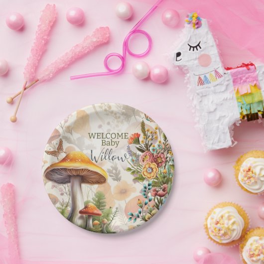 中性自然テーマシャワープレート ペーパープレート (パーティー)