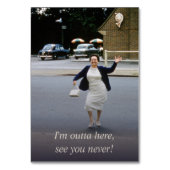 中性自然フローラ水彩退職パーティー テーブルナンバー (裏面)