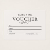 中性自然モダン業ギフト証書 (正面)