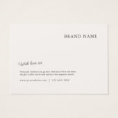 中性自然モダン業ギフト証書 (裏面)