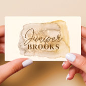 中性金ゴールド水色グリッターソーシャルメディアQR 名刺