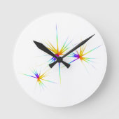 中抽象芸術花火 ラウンド壁時計 (正面)