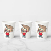 中括弧おもしろい付き漫画の少年スマイル 紙コップ