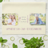 中括弧2写真編集可能大事な行事 キッチンタオル (折り畳み)