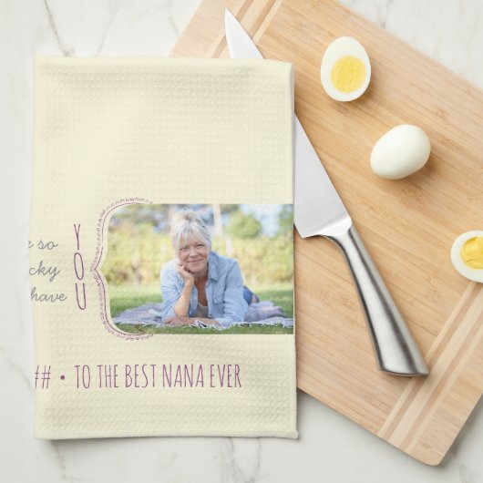 中括弧2写真編集可能大事な行事 キッチンタオル (四つ折り)