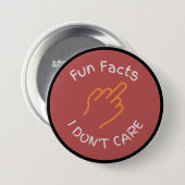 中指おもしろい事実Zazzle気にではおもしろいない 缶バッジ (正面&裏面)