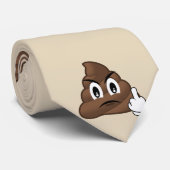 中指のウンチのEmojiの人" sのタイ ネクタイ (ロール)