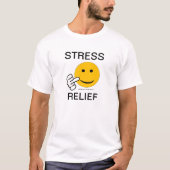 中指のストレスレリーフ、浮き彫りのワイシャツ Tシャツ (正面)