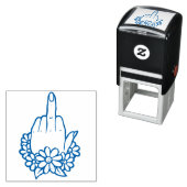 中指を上に反転 セルフインキングスタンプ (インサイチュ)