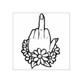 中指を上に反転 ラバースタンプ (インプリント)