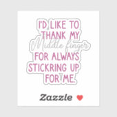 中指を感謝していやりたいおもしろい。 シール (シート)