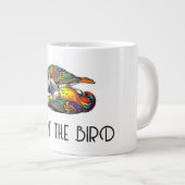 中指を立てる鳥 ジャンボコーヒーマグカップ (正面右)