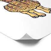 中指キリン 面白い 失礼 サファリ ポスター (角)