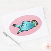 中指シール 楕円形シール (封筒)