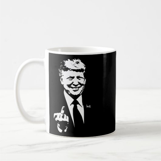 中指トランプ2024米選挙区 コーヒーマグカップ (左)