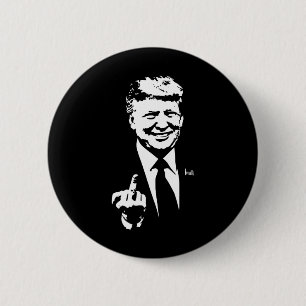 中指トランプ2024米選挙区 缶バッジ