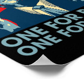 中指バイデン氏ハリス共和党アメリカ国旗 ポスター (角)