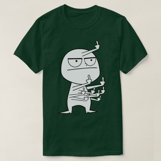 中指マニアックタペストリー Tシャツ (デザイン正面)