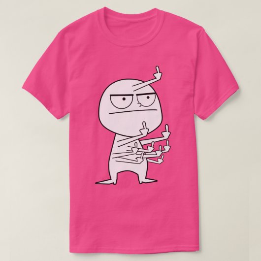 中指マニアック Tシャツ (デザイン正面)