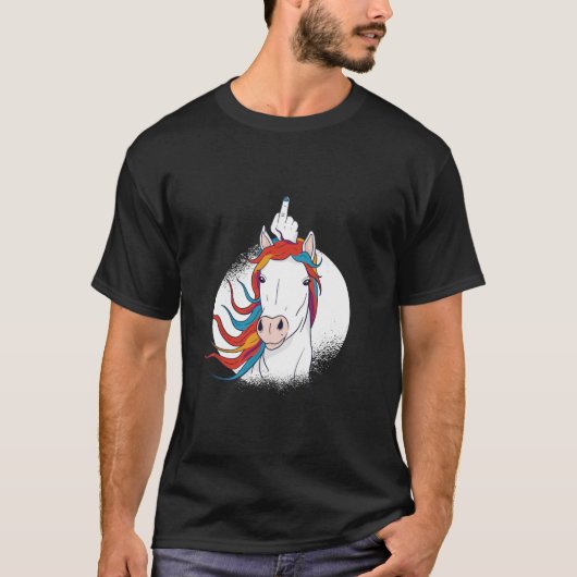 中指ユニコーン Tシャツ (正面)