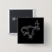 中指子宮プロチョイス 缶バッジ (正面&裏面)