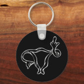 中指子宮プロ選択 キーホルダー (正面)