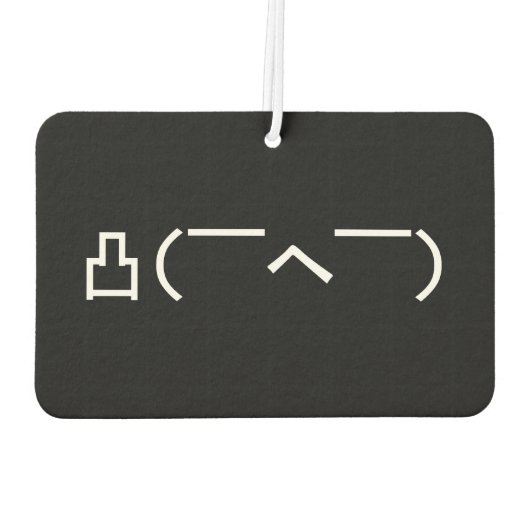 中指怒顔文字日本の加面寺 カーエアーフレッシュナー (裏面)