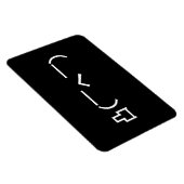 中指怒顔文字日本の加面寺 マグネット (右側)