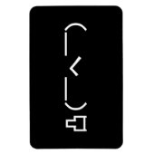 中指怒顔文字日本の加面寺 マグネット (縦)