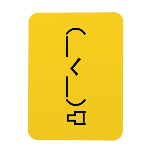 中指怒顔文字日本の加面寺 マグネット (縦)