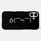 中指怒顔文字日本の加面寺 Case-Mate iPhoneケース (裏面 (横))
