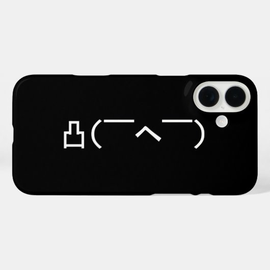 中指怒顔文字日本の加面寺 Case-Mate iPhoneケース (裏面 (横))