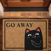 中指遠くにの猫形におもしろいなる ドアマット