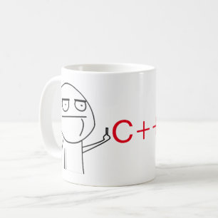 中指C++ プログラマーのコーヒー・マグ コーヒーマグカップ