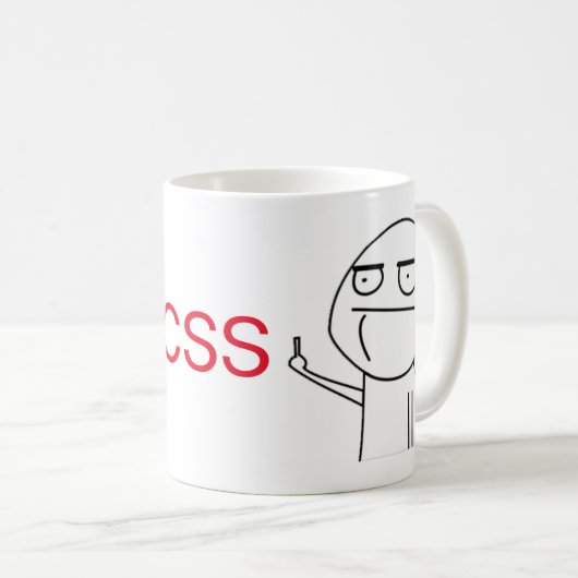 中指CSSプログラマーのコーヒー・マグ コーヒーマグカップ (正面右)