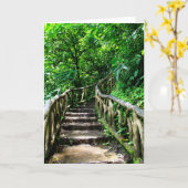 中挨拶状のブランク カード (黄色い花)