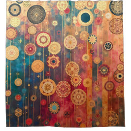 中断された金ゴールド シャワーカーテン