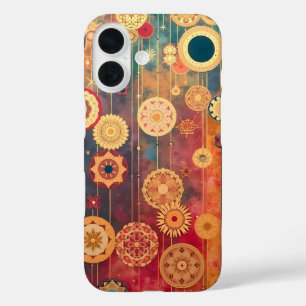 中断された金ゴールド iPhone 16ケース