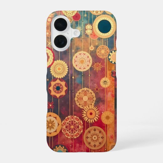 中断された金ゴールド iPhone 16ケース (裏面)