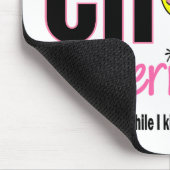 中断する乳癌のひよこ マウスパッド (コーナー)