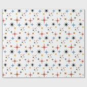 中旬50年代モダンスターバスト原子年齢パターン ラッピングペーパー (フラット)