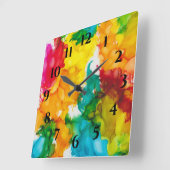 中時計「紙吹雪時間」 スクエア壁時計 (傾斜)